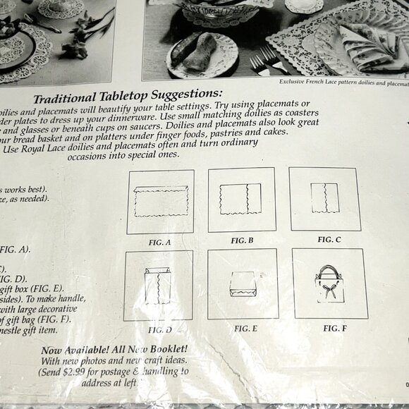 🎄Vintage Royal Lace Christmas Poinsettia Placemats🎄Set of 6 Paper Lace Doiles - Picture 8 of 9